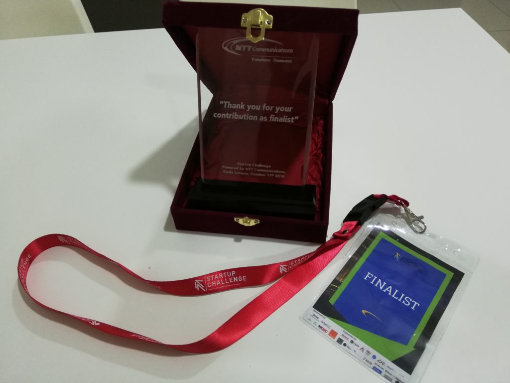 NTT startup challenge finalist award to Wonderland Technologies Sdn Bhd